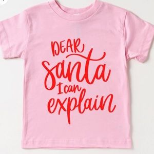 DEAR SANTA I CAN EXPLAIN tee shirt